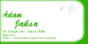 adam jaksa business card